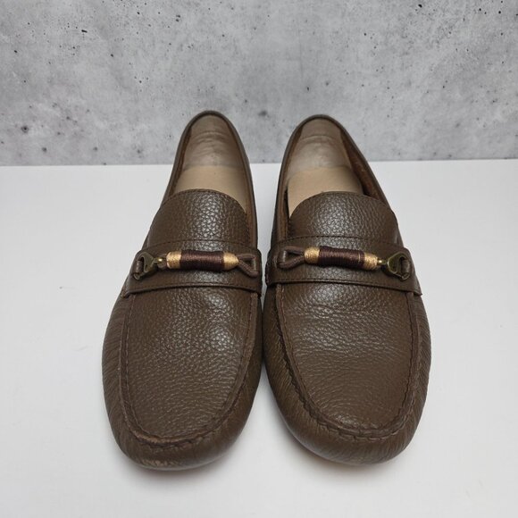 Tommy Bahama Brown Leather Driving Loafers Ballast Size Mens 8.5 - Picture 3 of 10